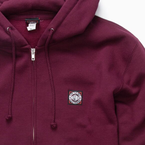 INDEPENDENT - Turn And Burn Mens Zip-Up Hoodie Burgundy - Size Medium - Picture 2 of 8